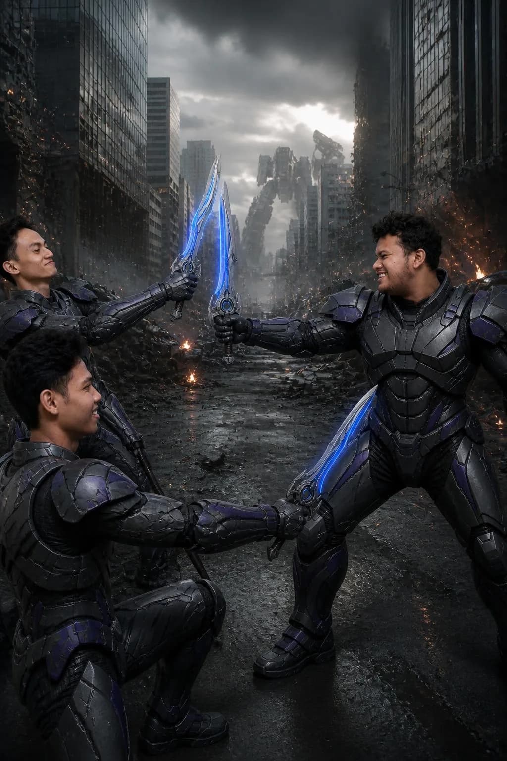 Foto AI grup bertema petualangan fantasi, variasi 2
