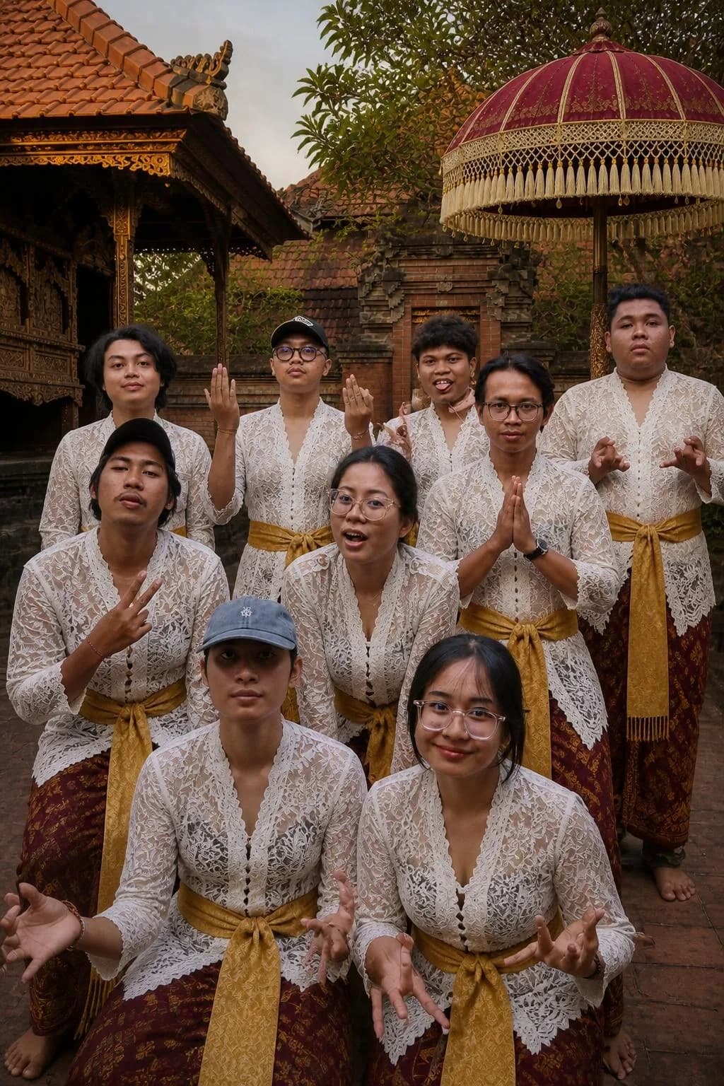 Foto AI grup besar dengan beragam tema petualangan, variasi 5