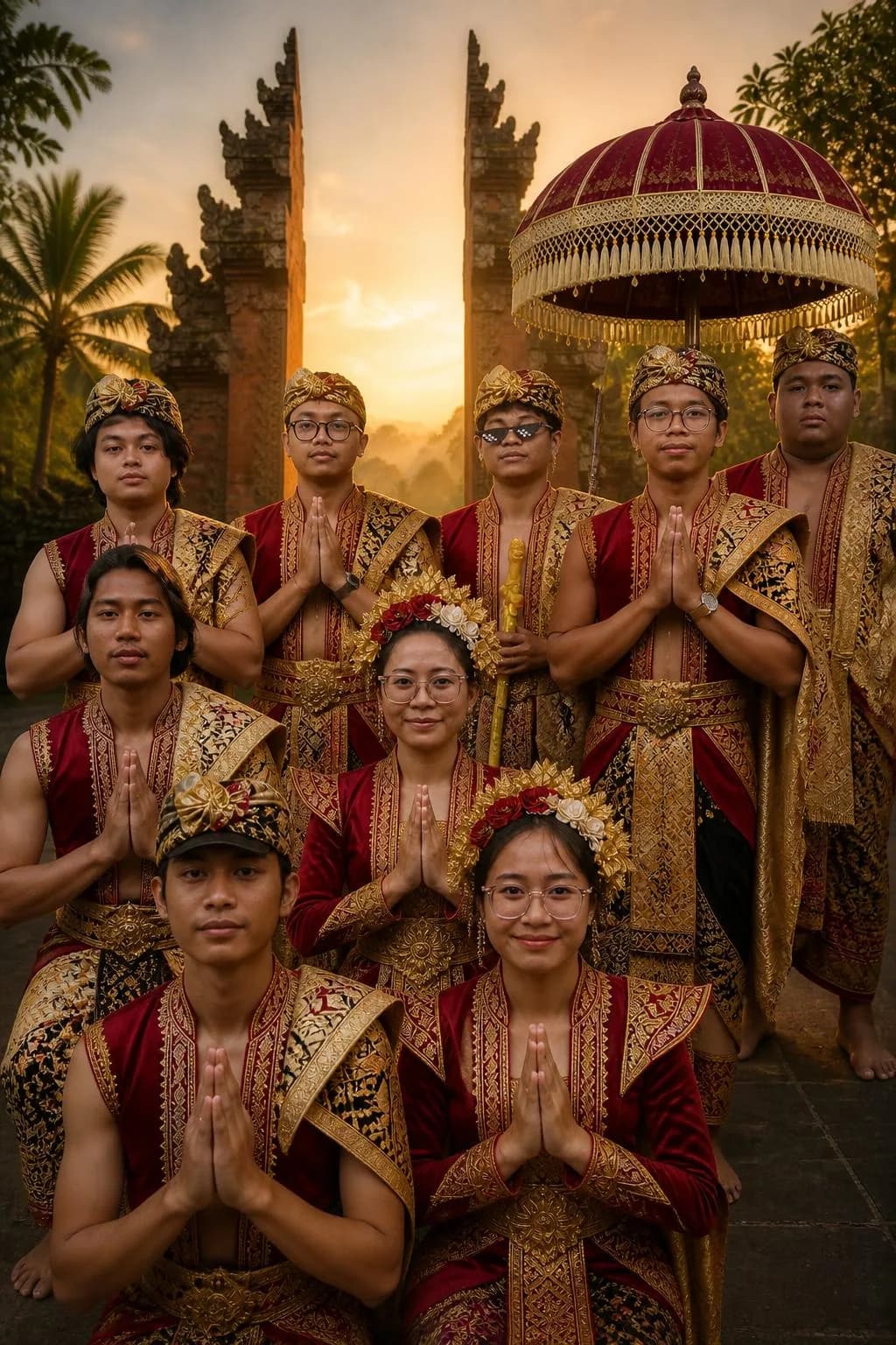 Foto AI grup besar dengan beragam tema petualangan, variasi 8