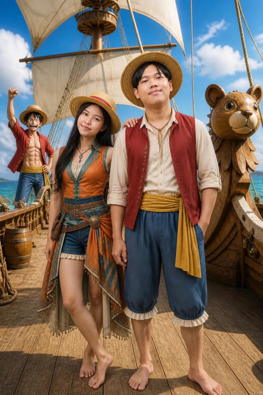 Foto AI couple dengan tema fantasi, variasi 3