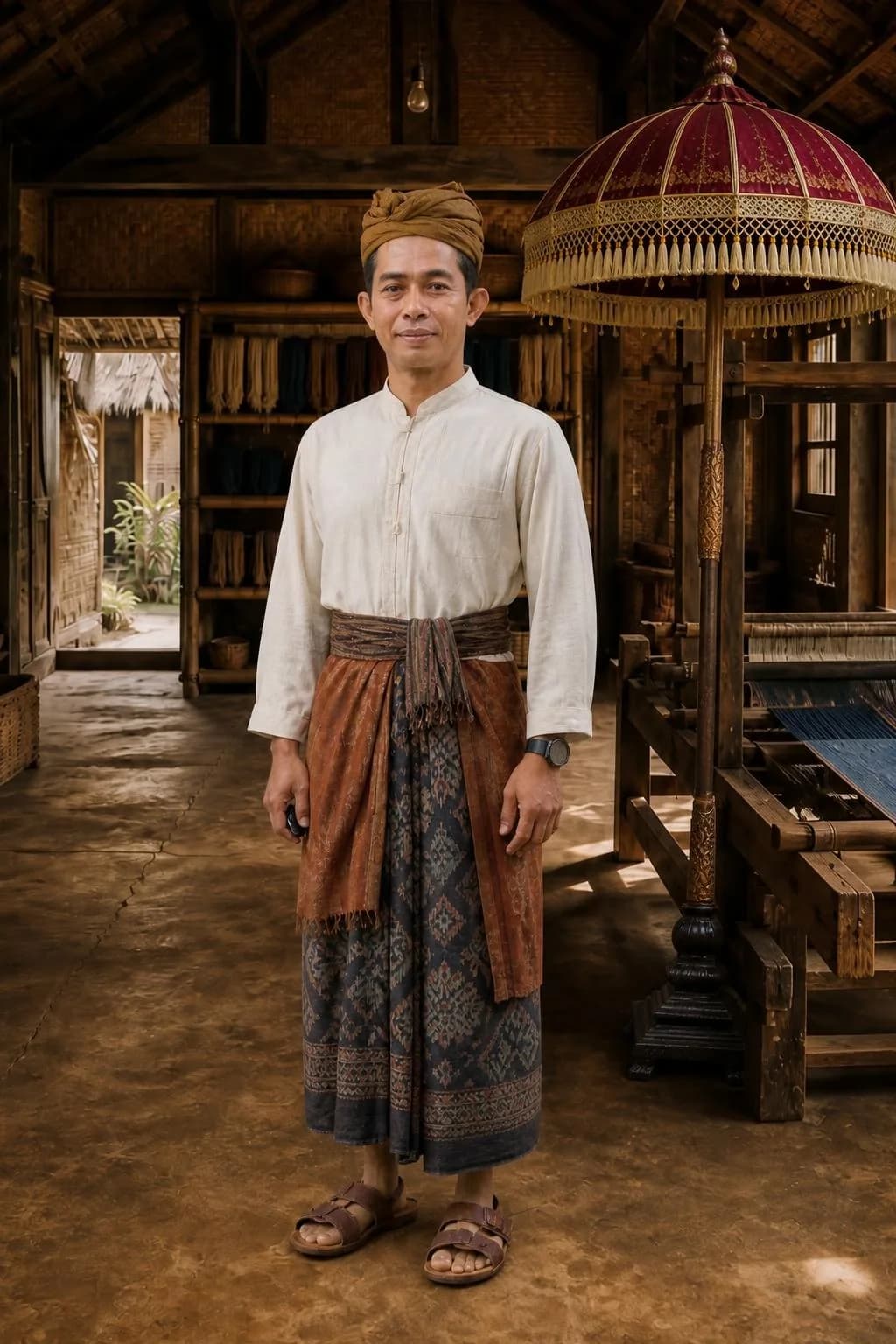 Potret AI solo dengan busana tematik, variasi 6